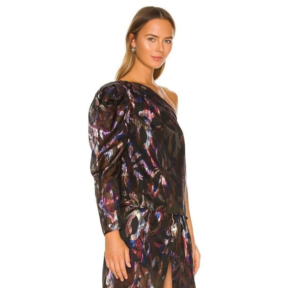 Sabina Musayev Shimmer Top in Black Small Womens Blouse - Picture 3 of 13